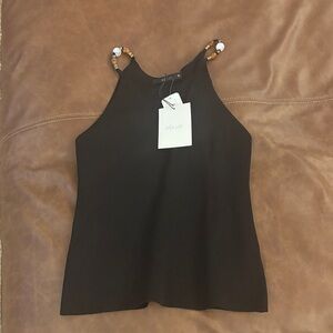 Deluc Elegant Black Tank Top